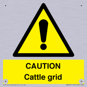 CAUTION Cattle grid